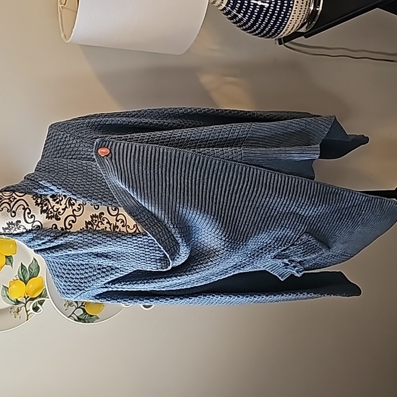 Matilda Jane Envision This Wrap thick knit blue cardigan sz XL - Picture 3 of 7